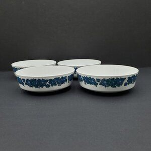 Corning Centura Evening Song Soup Bowls Corningware Blue Floral Cereal Bowls